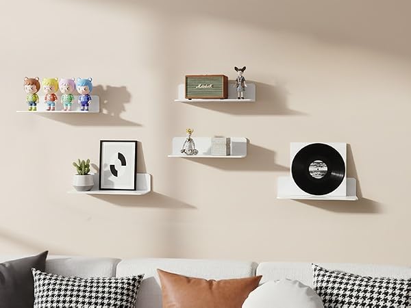 living room wall shelves
