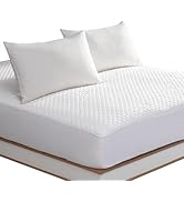 King Size Waterproof Mattress Protector Fitted Mattress Pad Cover with Deep Pocket Up to 18''