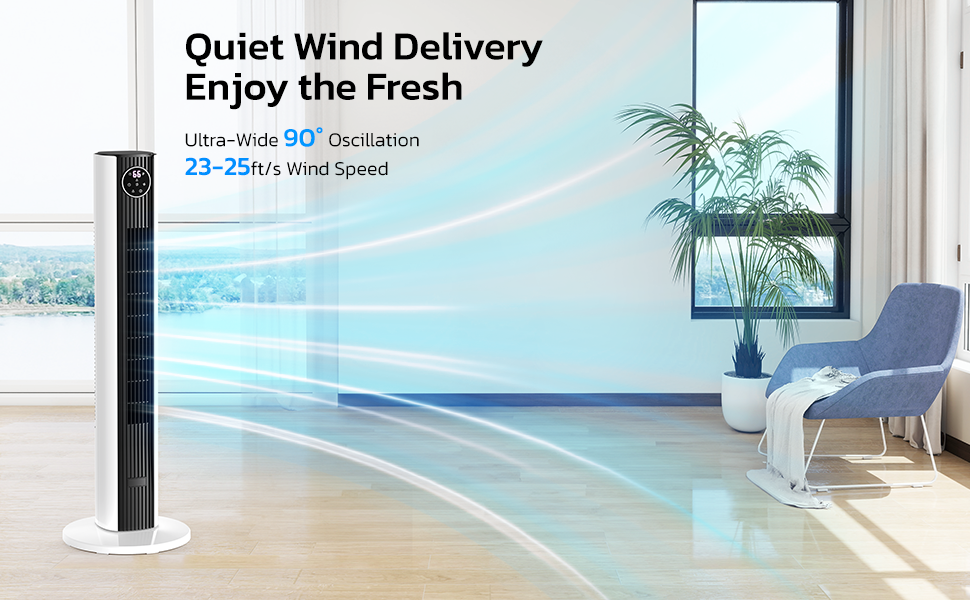 oscillating tower fan