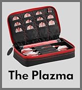 Casemaster Plazma Dart Case for Soft and Steel Tip Darts, Holds 3 Darts and Features Built-In Sto...