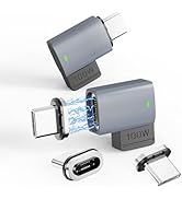 Tciogrxp 100W USB C Magnetic Adapter, 2PCS Magnetic USB C Adapter with 11 Pins, PD Fast Charging ...