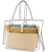 Doxo Purse Organizer Insert for Handbag and Tote Bag Felt Bag Compatible with Speedy and Neverful...