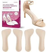 High Heel Cushion Inserts for Women - Bukihome 3/4 Invisible Insoles Prevent Feet from Sliding Fo...