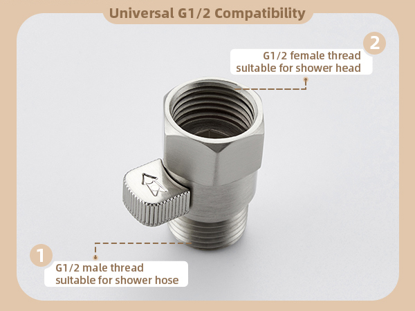 SHOWER FLOW CONTROL VALVE BRUSHED NICKEL