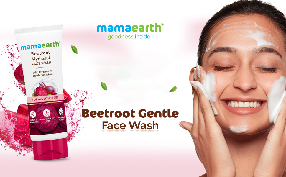 MAMAEARTH Beetroot Face Wash | 3.38 fl oz (100ml)