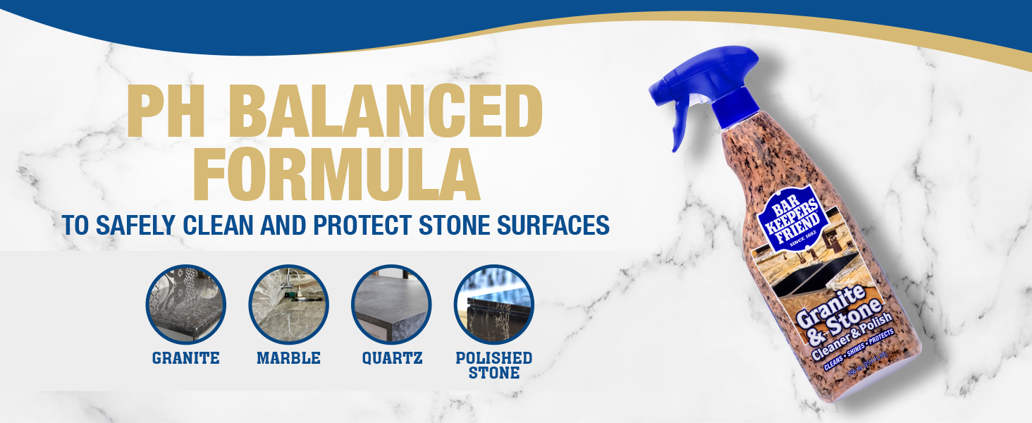 Granite Stone PH Balanced formula to safely clean and protect stone surfaces