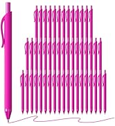 InkSlick 50 Pack Pink Ink Pens - Bulk Pens, 1.0MM Medium Point Ballpoint Pens, Smooth Writing No ...