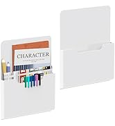 DALTACK Magnetic File Holder, File Folder Desk Organizer for Wall, Powerful Magnetic Clipboard fo...