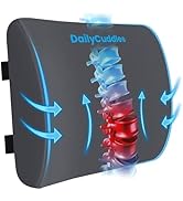 DailyCuddles Lumbar Support Pillow for Office Chair Back Support - Memory Foam Lumbar Pillow for ...
