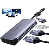 llano HDMI Splitter Extended Display for Dual Monitors,USB-C to Dual HDMI Adapter with 2 Port 4K@...