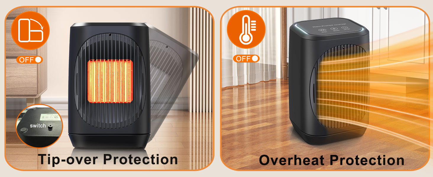 1500W Portable Electric Heaters