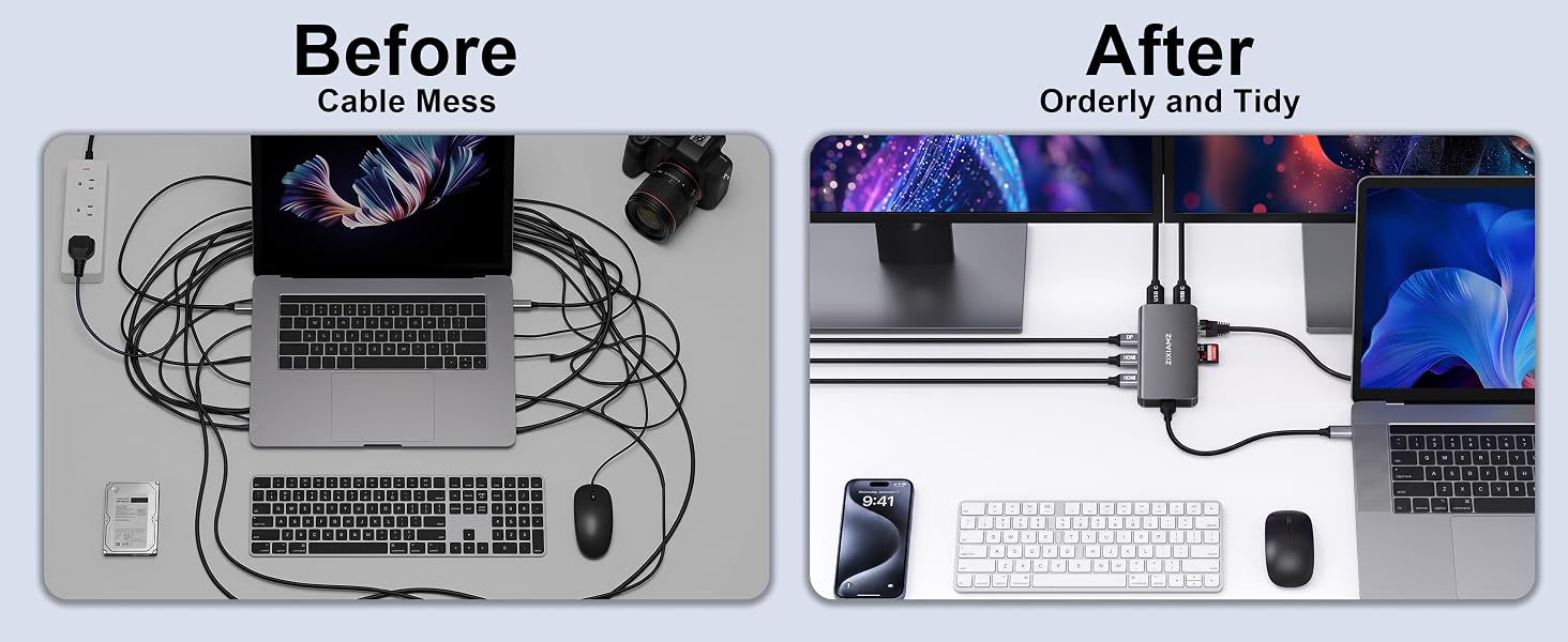 9 in 1 USB C Docking Station