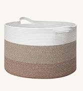 Goodpick Large Laundry Basket, Woven Rope Storage Basket for Blanket, Toy Bin for Baby Room, Nurs...