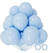 110pcs Pastel Blue Balloon 12 Inch, Pastel Blue Latex Balloons for Birthday Party Baby Shower Wed...