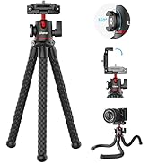 ULANZI MT-33 Flexible Mini Camera Tripod, Black, Compatible with iPhone 12 Samsung Canon Nikon So...