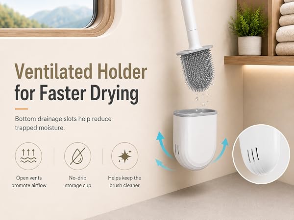 RV Toilet Brush and Holder, Wall Mounted