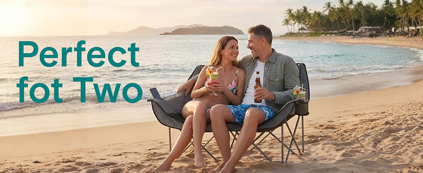 Double camping chair folding camping chair loveseat camping chair camping loveseat