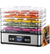 OSTBA Food Dehydrator, 5 Stainless Steel Trays, 400W Powerful Drying, 48H Timer &amp; 95–160°F Temp C...