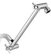 Voolan 11 Inch Shower Extension Arm with Lock Joints, Adjustable Height and Angle, Premium Solid ...