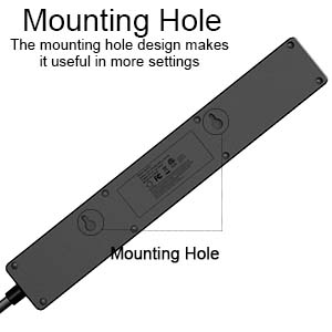 The mounting hole design makes it useful in more setting