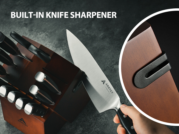 Built-in knife sharpener