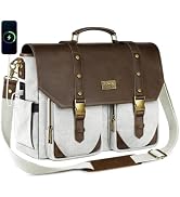 MATEIN Canvas Messenger Bag for Women, 15.6 Inch Briefcase with USB Port | Vintage Laptop Bag, RF...