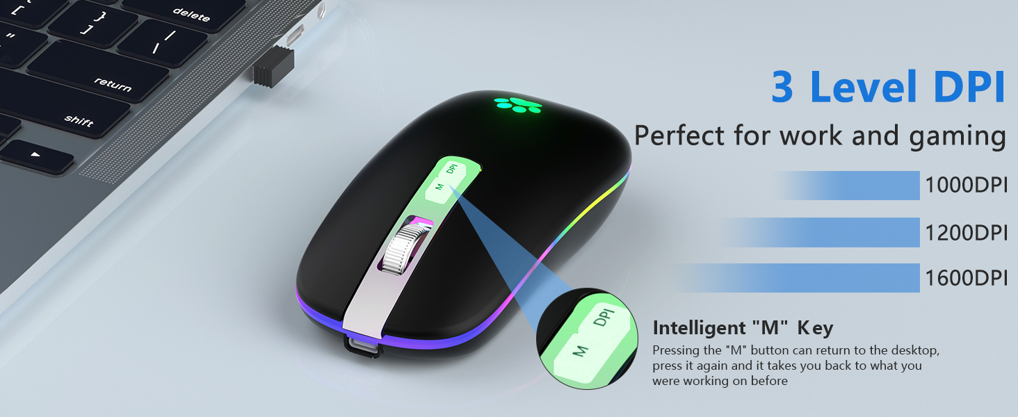 3 Adjustable DPI Wireless Computer Mouse