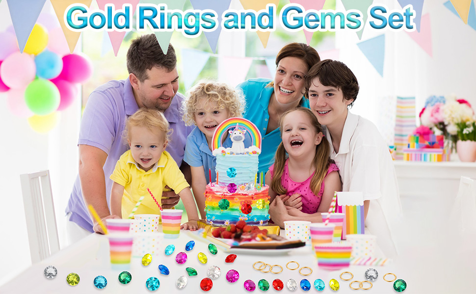 Chaos Emerald Gold Rings and Gems