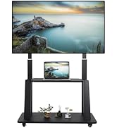 Maiproo Mobile TV Cart Rolling TV Stand with Wheels for 42-86 Inch Flat/Curved LED/LCD/OLED Heigh...
