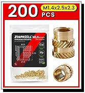 M1.4X2.3X2.5-200_Metric_Threaded_InsertBrass_Heat_Set_Insert_for_Plastic_Parts