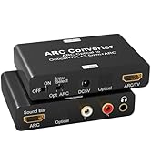 Tendak HDMI Audio Extractor, 192KHz ARC Audio Extractor Digital to Analog Audio Converter DAC Con...