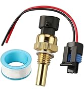RETEPIF Engine Coolant Temperature Sensor+Pigtail Connector for GMC Sierra Yukon,Saab 9-7x,Saturn...