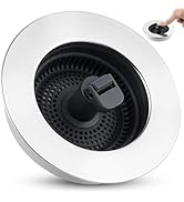 Hygie Rinse 3-in-1 Pop Up Kitchen Sink Strainer Stopper with Upgrade Folded Handle, for US Standa...