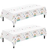 Childom 2 PCS Disposable Rectangular Tablecloths,Birthday Tablecloths, Waterproof Rectangular Tab...