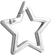 Star Shaped Carabiner Keychain Clip, Stainless Steel Snap Hook with Key Rings,for Keys Wallet Bag...