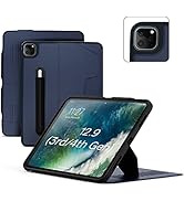 Zugu Case for iPad Air 13 Inch (M2) 2024/12.9 inch (3rd/4th Gen), Slim Protective Cover with Appl...