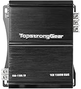 TOPSTRONGGEAR 1 Ohm 1500 Watts Class D Full Range Mono Block Amplifier, 1/2/4 Ohm Stable, Remote ...