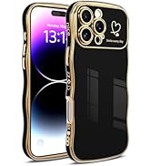 IAIYOXI for iPhone 16 Pro Max Case for Women &amp; Girls - Cute Wave Design with Curly Shape, Heart P...
