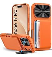 BXYJY for iPhone 17 Pro Wallet Case with Camera Cover Kickstand, Card Holder (3-5 Cards), Militar...