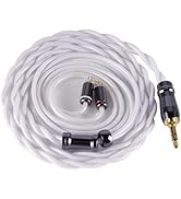 NICEHCK SnowWings IEM Cable, 7N OCC Earbuds Upgrade Cords, Silver and 24K Gold in Ear Monitor Cab...