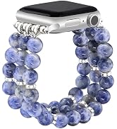 JR.DM Natural Stone Beaded-Bands Women Compatible with Apple Watch Series 11 10 9 8 7 6 5 4 SE 3 ...