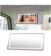 KHGUZ LED Car Sun Visor Vanity Mirror, Dimmable Rechargeable Vehicle Touch Screen Cosmetic Mirror...