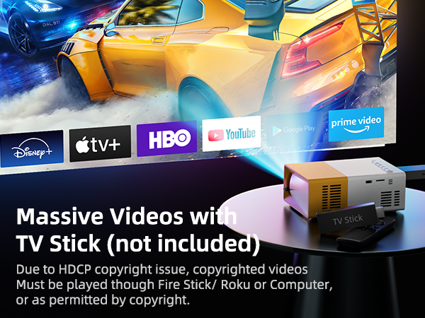 PVO mini Projector TV Stick