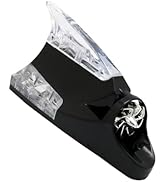 Foelony Glowing Car Roof Shark Fin Decor Cover, LED Wind Power Warning Flash Lamp, Self-Adhesive ...