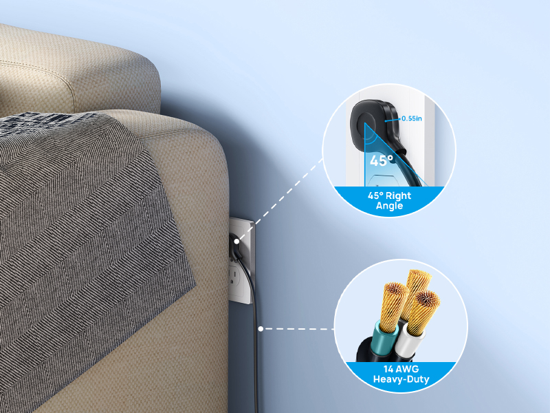 flat plug power strip