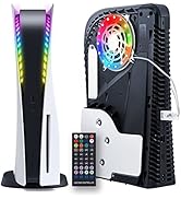 JUSPRO PS5 LED Light Strip, RGB Ring LED Lights Kit Accessories Compatible with PS5 Slim Console ...
