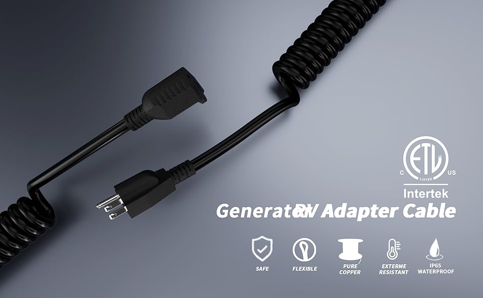 Coiled Extension Cord 15 ft