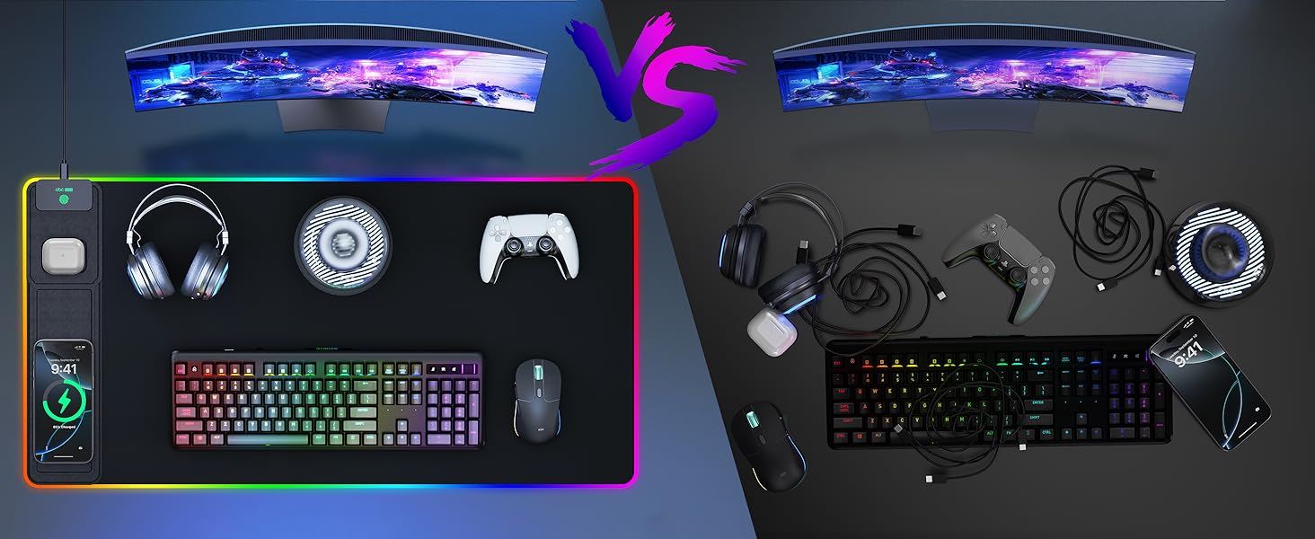 RGB gaming mouse pad