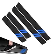 YAWUROU 4 PCS Car Door Sill Protectors, Carbon Fiber Sport Style Car Door Sill Protector Sticker,...