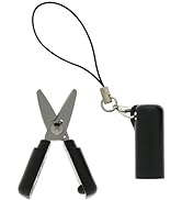 SUN-STAR "STICKYLE" Portable Scissors with Straps (Mini), Black